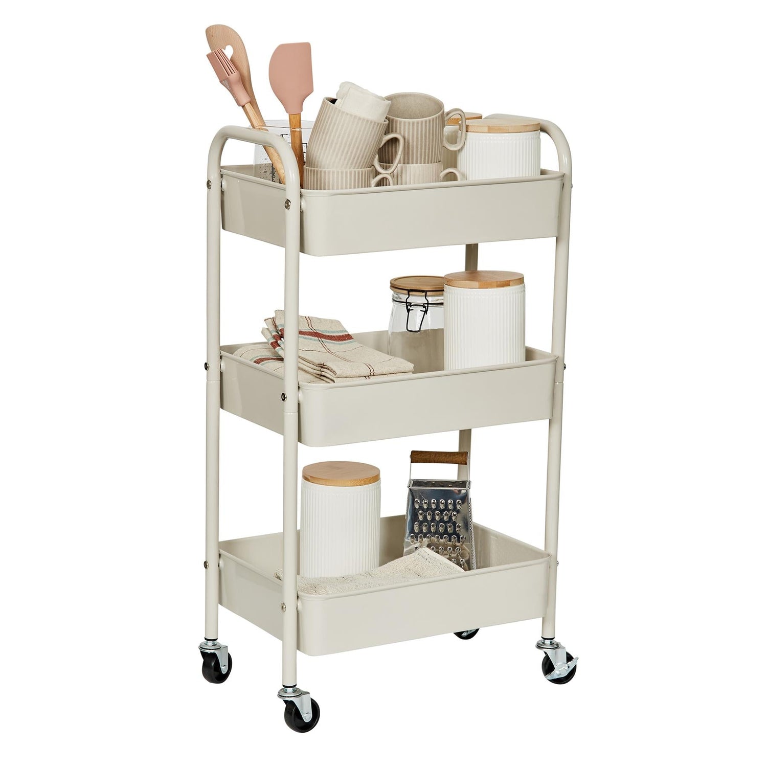 3 Tier Storage Trolley With Castors - Not A Boring Box