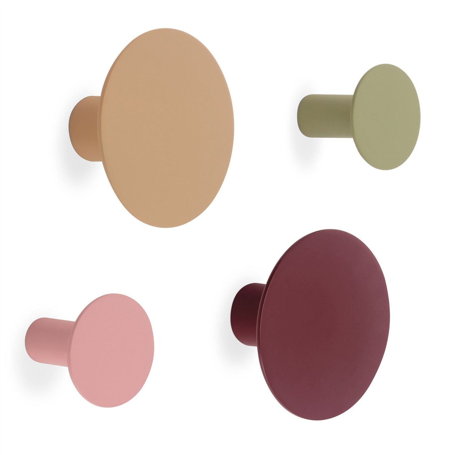 Set of 4 Round Wall Hooks - Not A Boring Box APFE