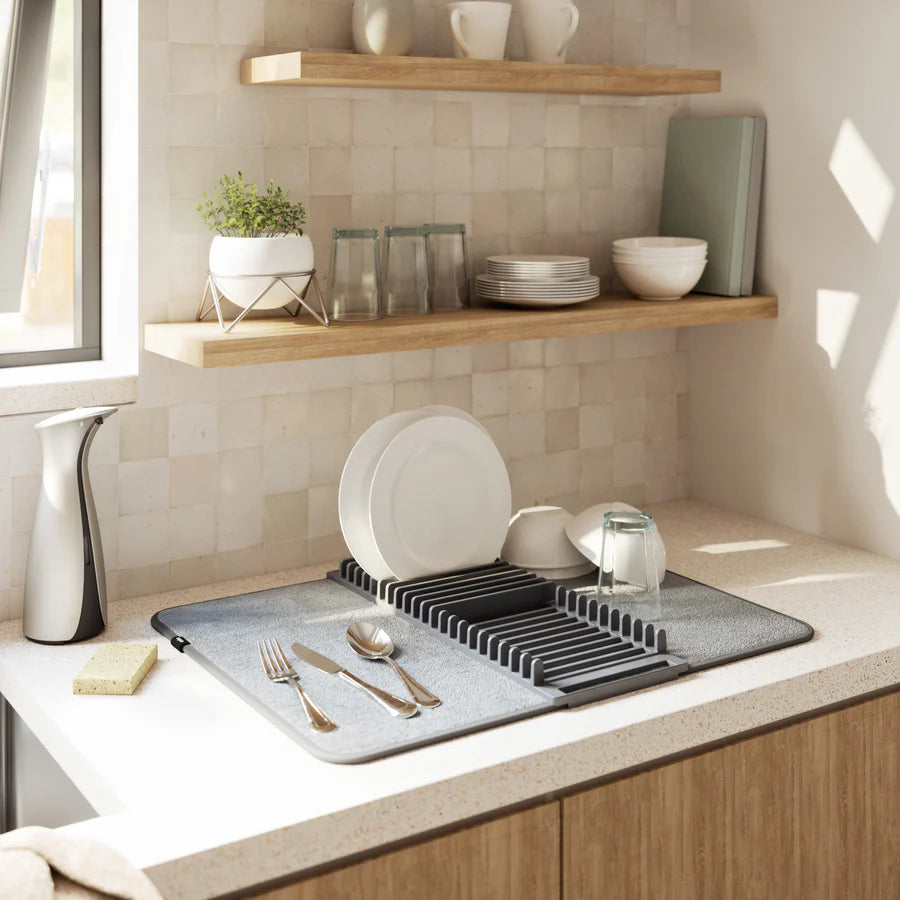 Udry Dish Drying Rack with Mat - Not A Boring Box