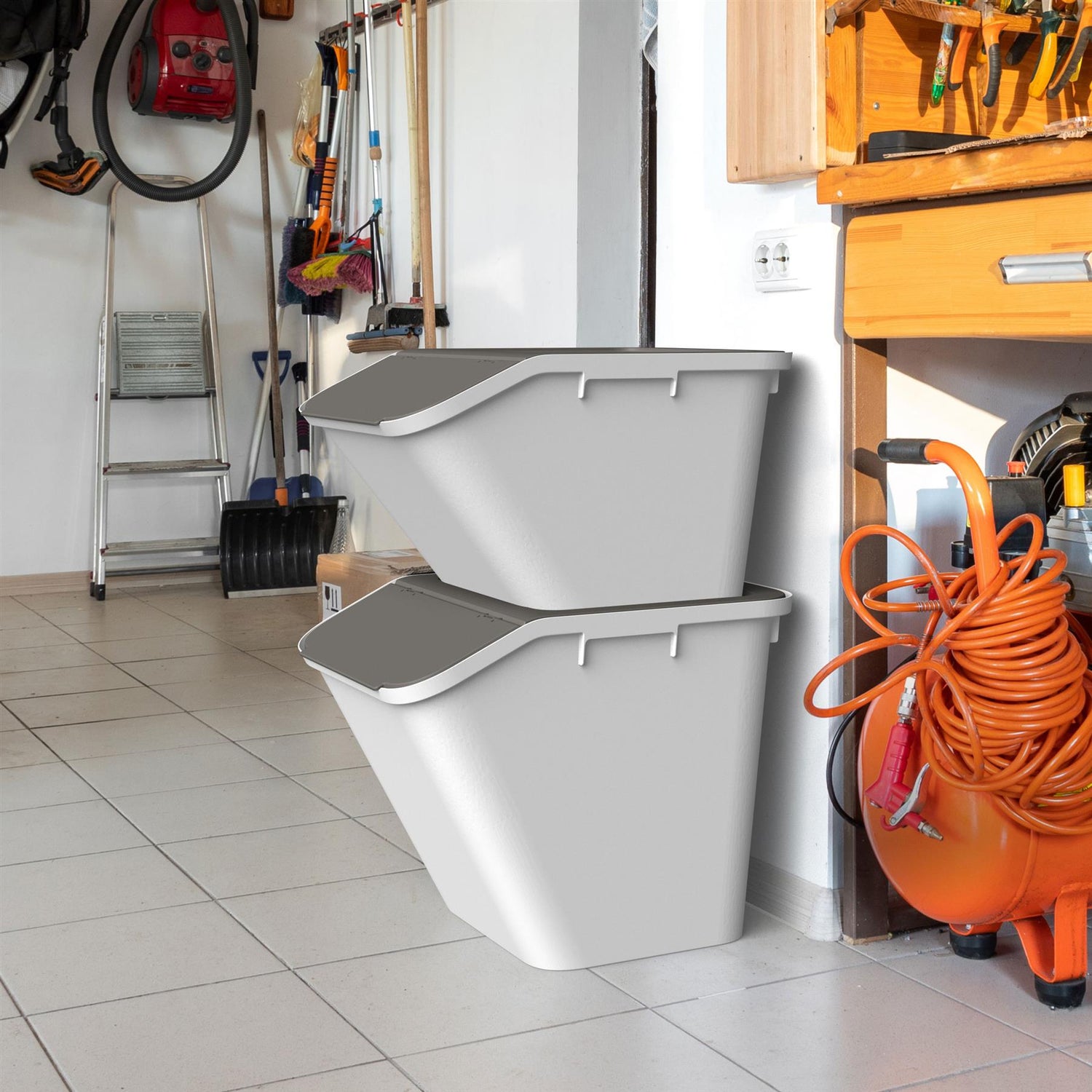 Smartstore Collect Stacking Lidded 37L Recycle Bin - Medium - Not A Boring Box