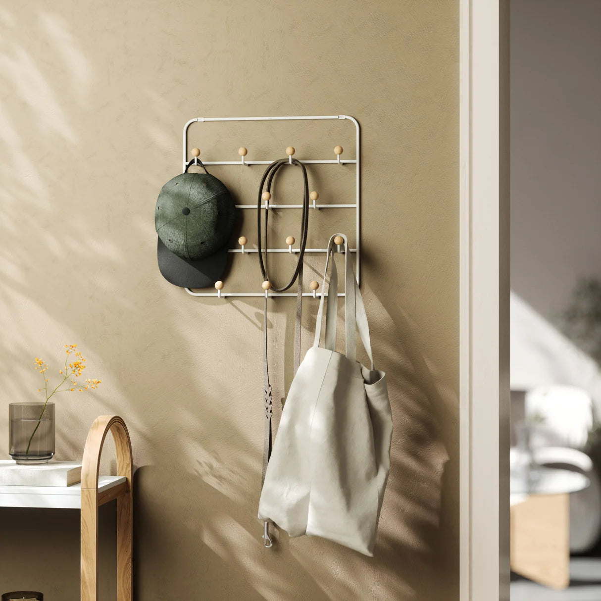 Wall Mounted / Over Door Multi Hook Organiser - Estique