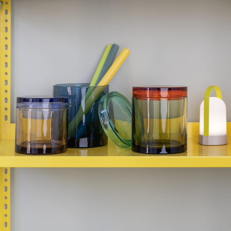 Small Lidded Glass Storage Jar