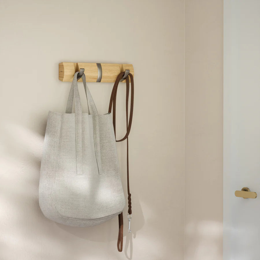 Flip Coat Hook Mini - Natural Light Wood - Not A Boring Box