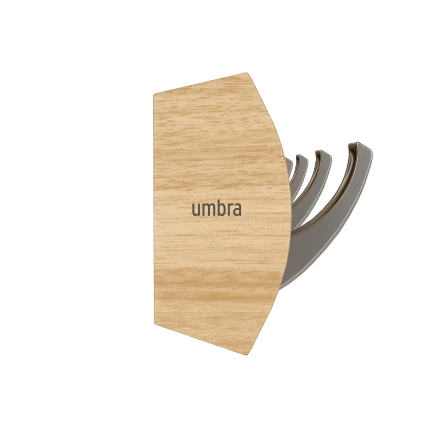 Flip Coat Hook XL- Natural Light Wood - Not A Boring Box