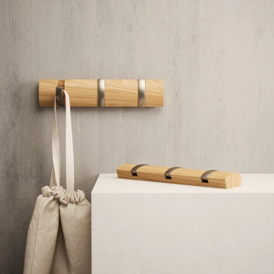 Flip Coat Hook Mini - Natural Light Wood