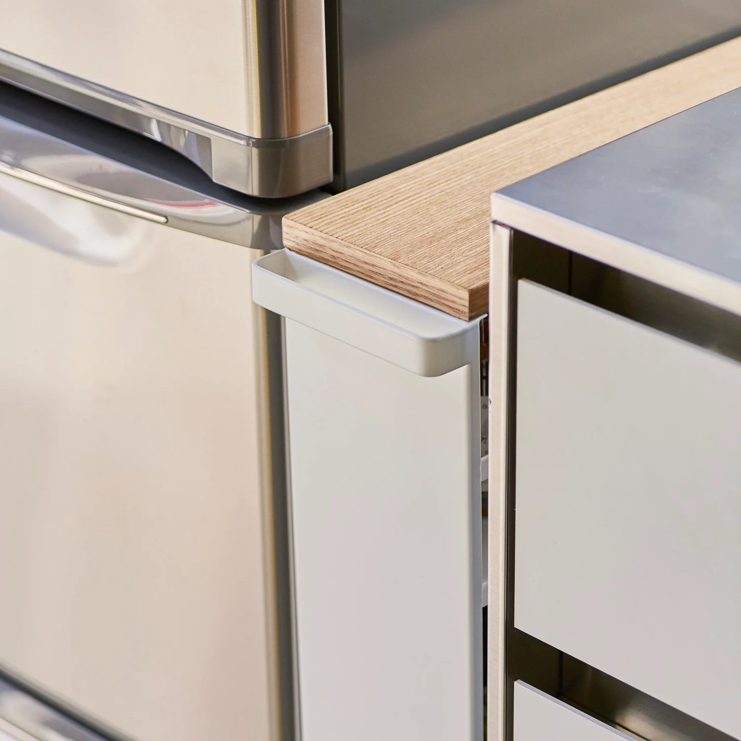 Slimline Kitchen Trolley - Wood Topped