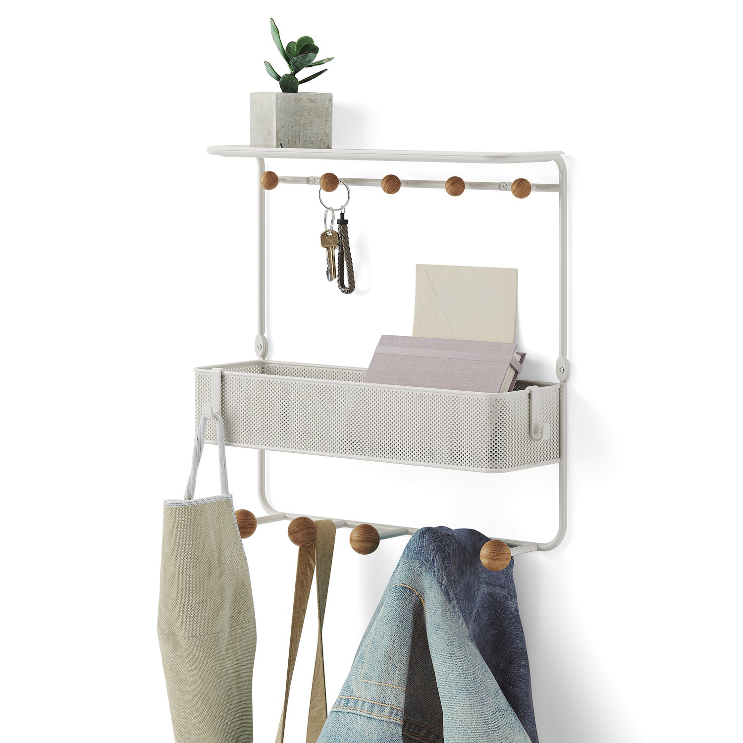 Shelf With Hooks Estique