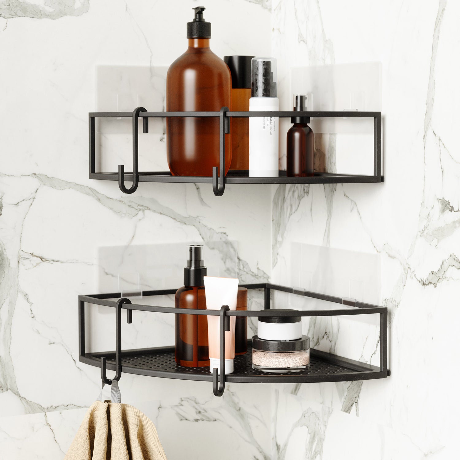 Set Of 2 Corner Shower Caddies Cubiko - Not A Boring Box