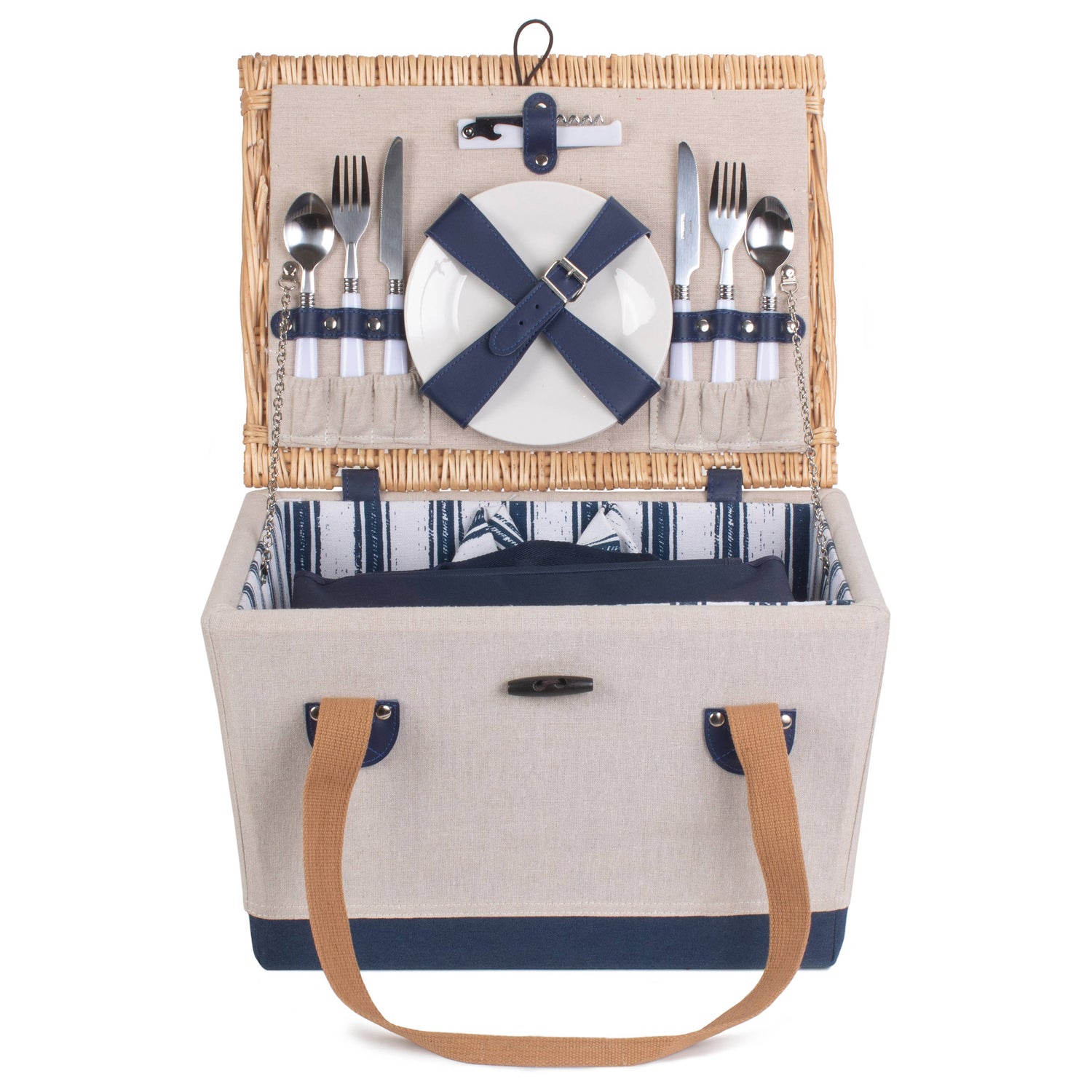 2 Person Picnic Hamper Nautical - Not A Boring Box