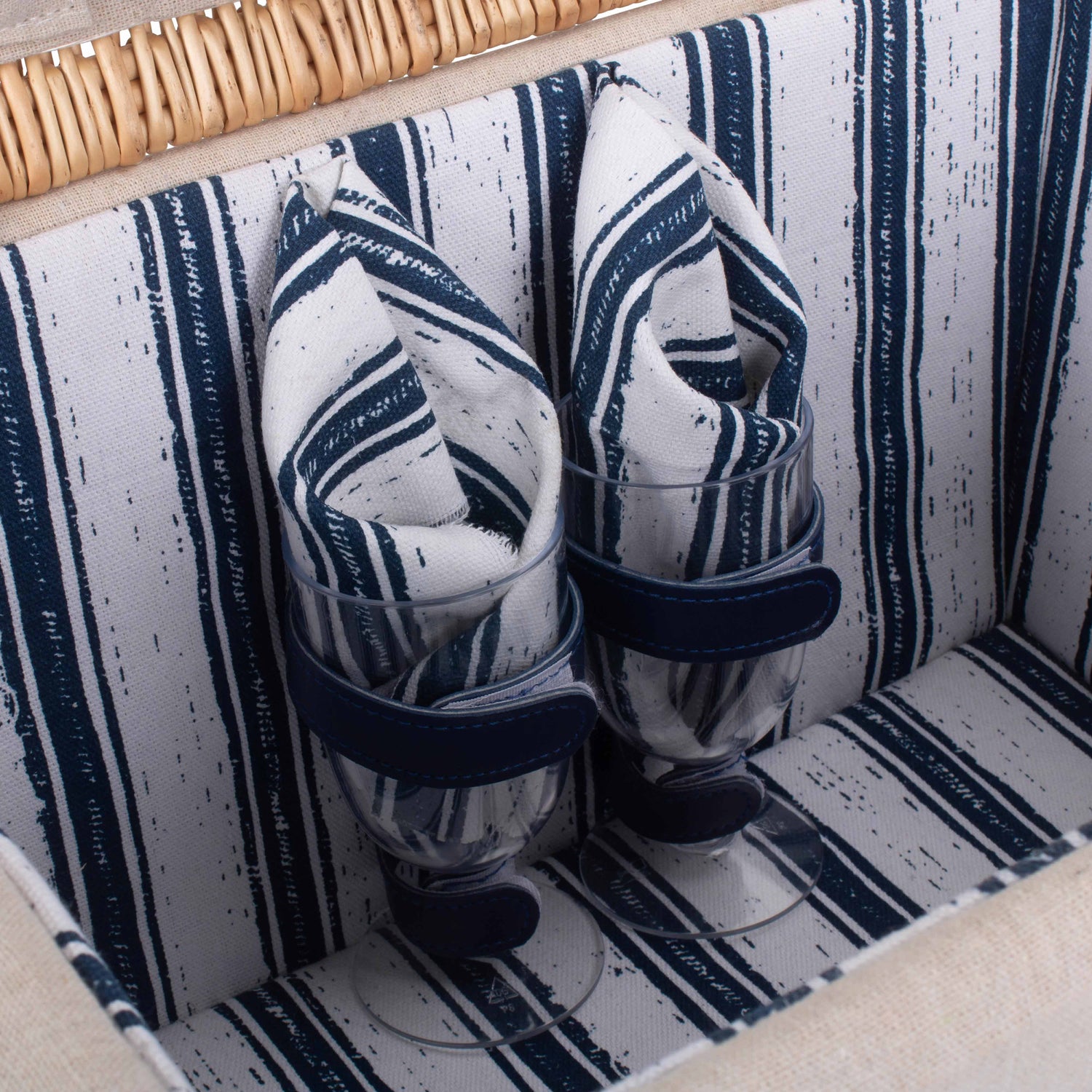 2 Person Picnic Hamper Nautical - Not A Boring Box