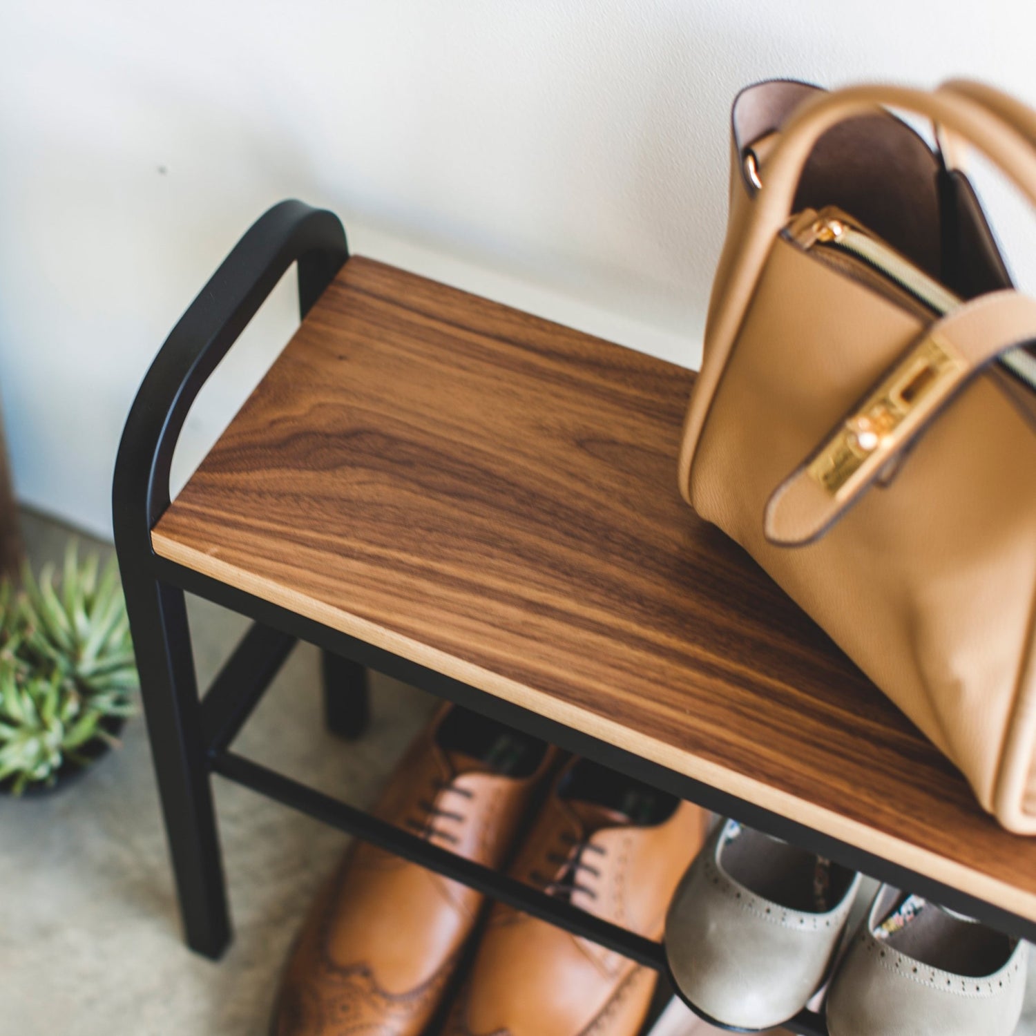 Shoe Storage Bench with Wooden Top - Not A Boring Box APFE