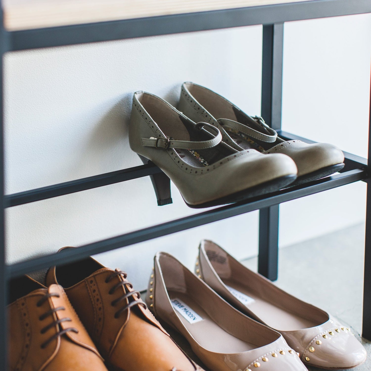 Shoe Storage Bench with Wooden Top - Not A Boring Box APFE