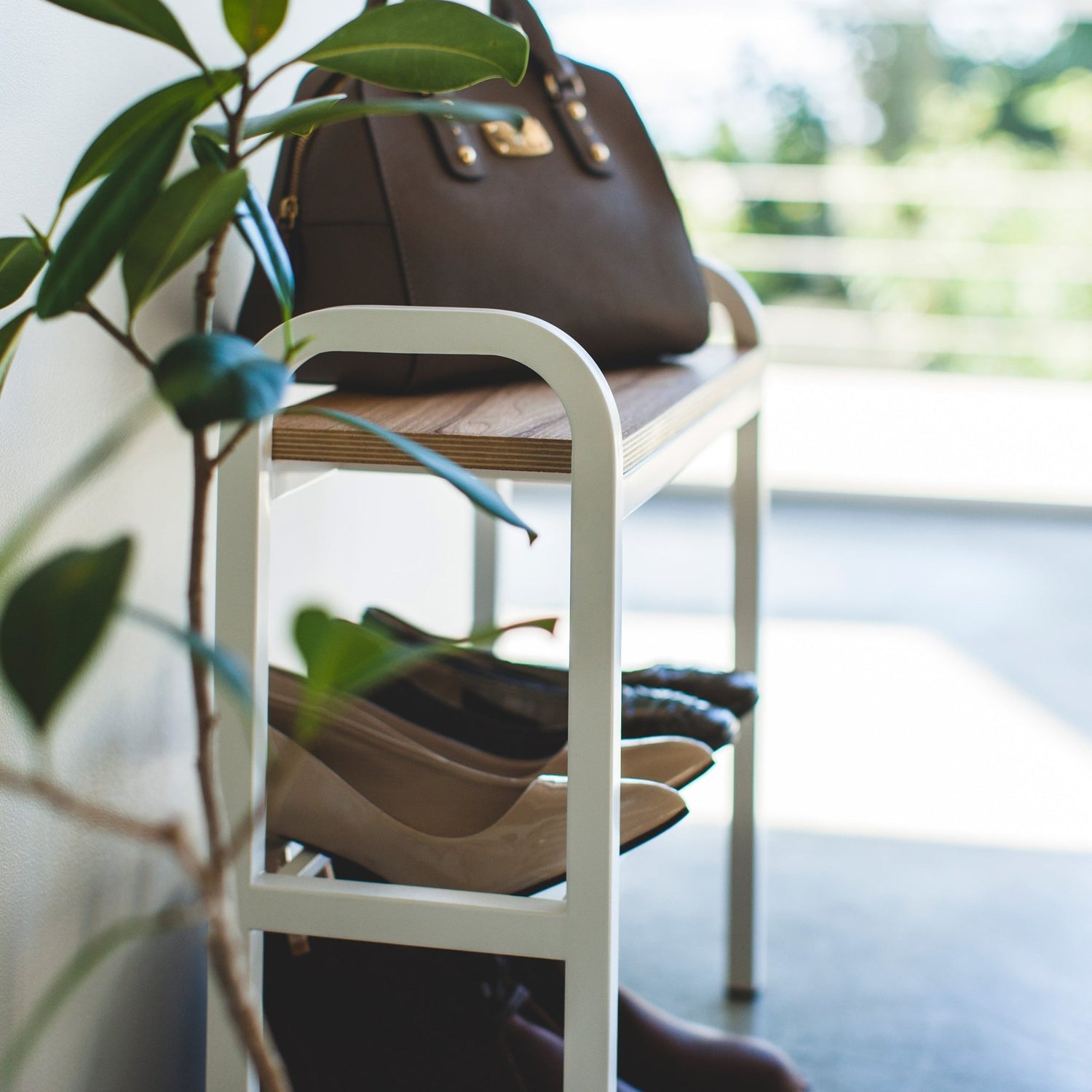 Shoe Storage Bench with Wooden Top - Not A Boring Box APFE