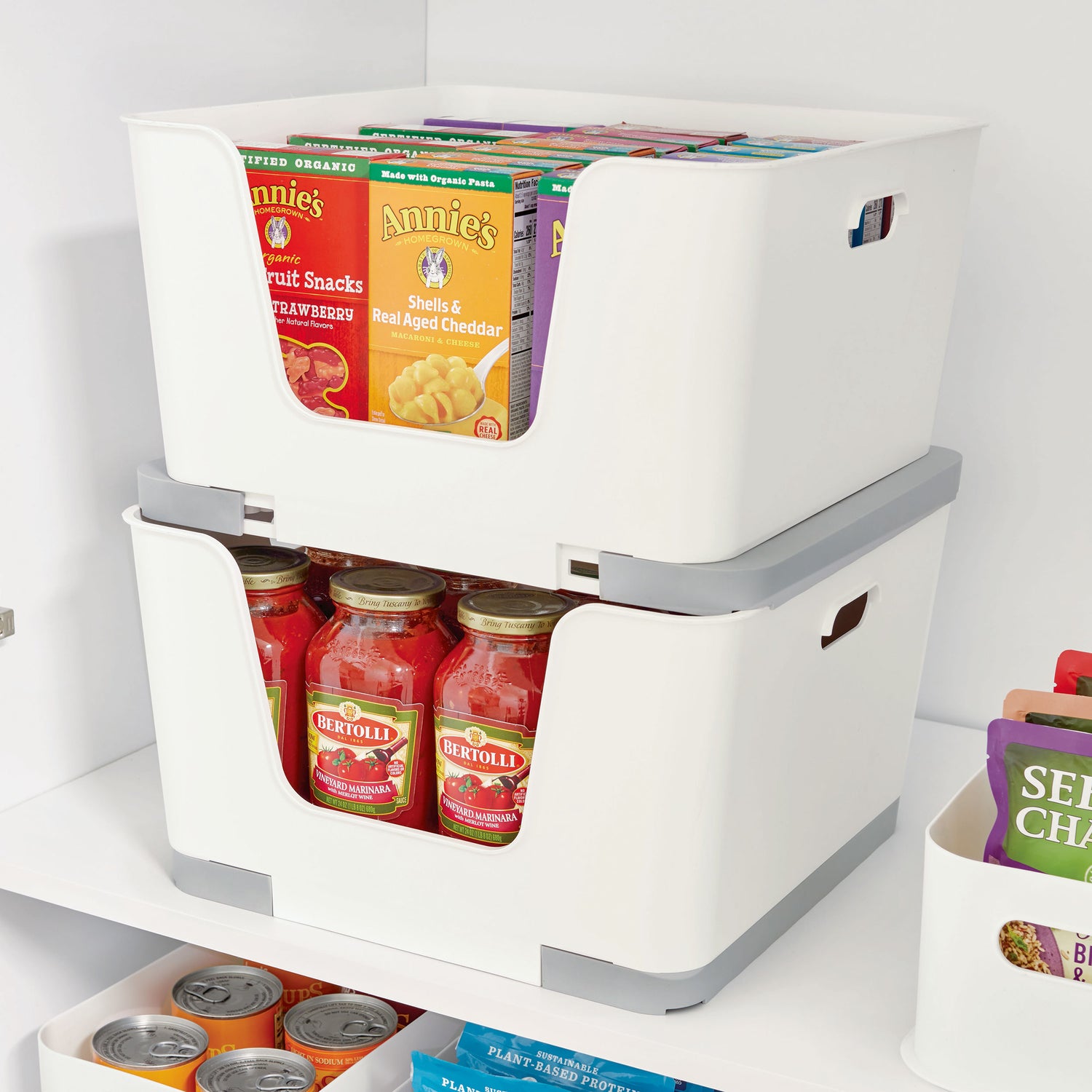 Stackable Storage Basket Open Front - Not A Boring Box