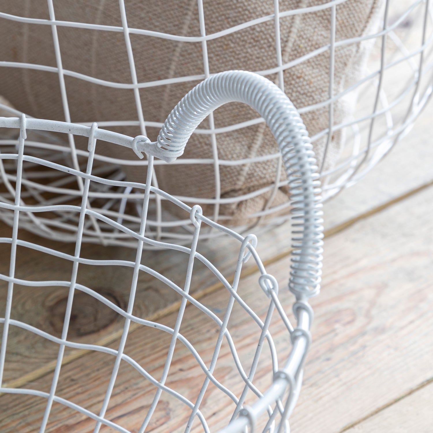 Small Wirework Storage Basket Lily White - Not A Boring Box