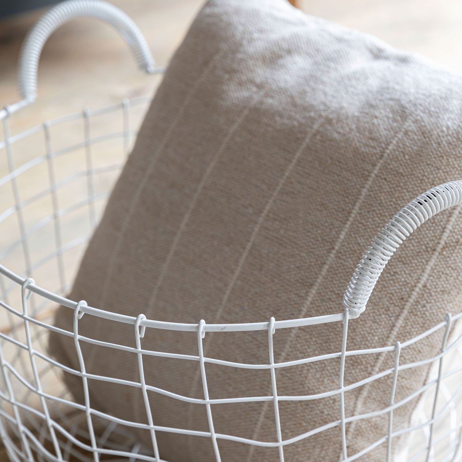 Large Wirework Storage Basket Lily White - Not A Boring Box