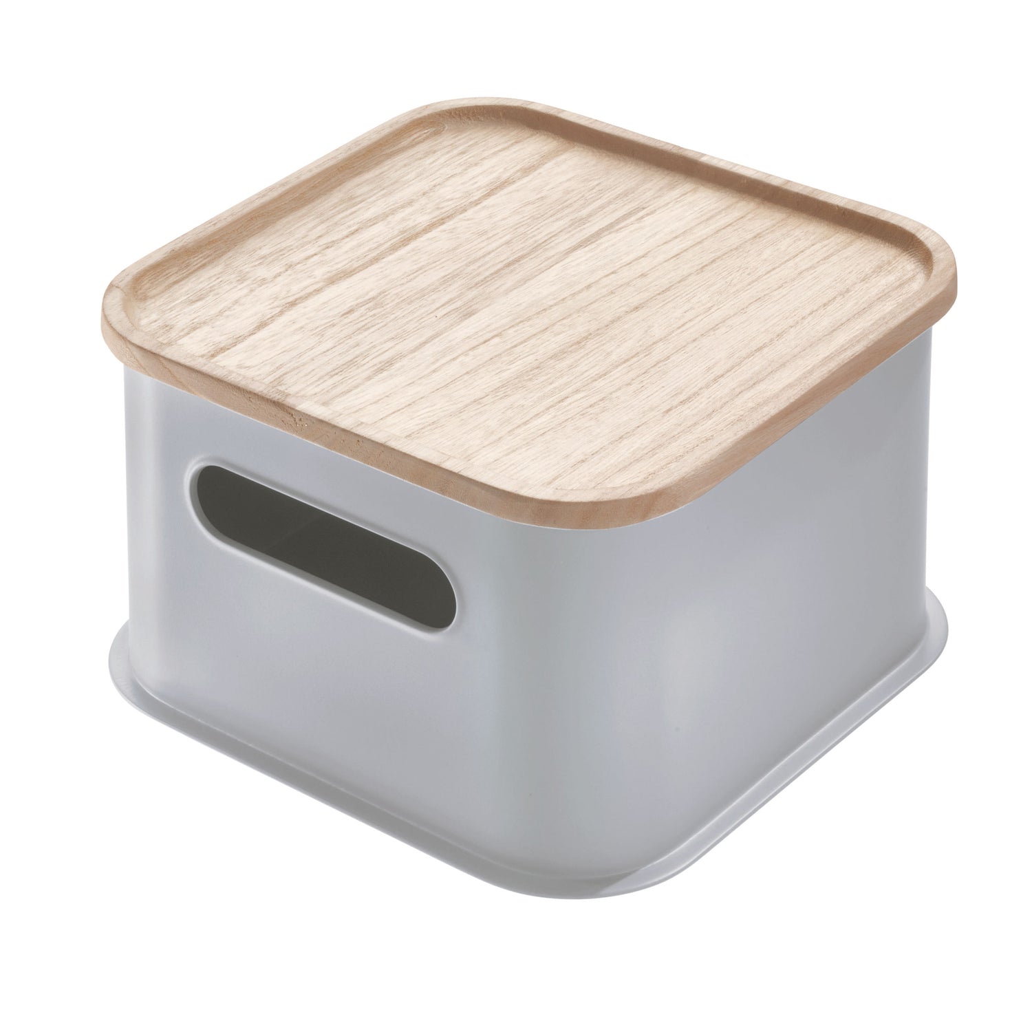 Handled Storage Bin With Lid Square - Not A Boring Box