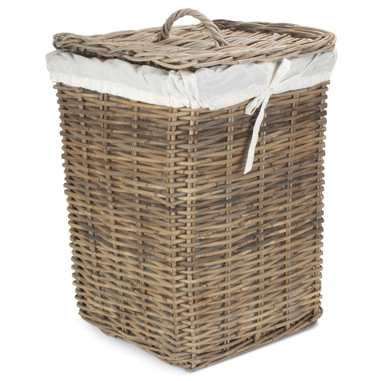 Rattan Laundry Hamper With Lid Large - Not A Boring Box