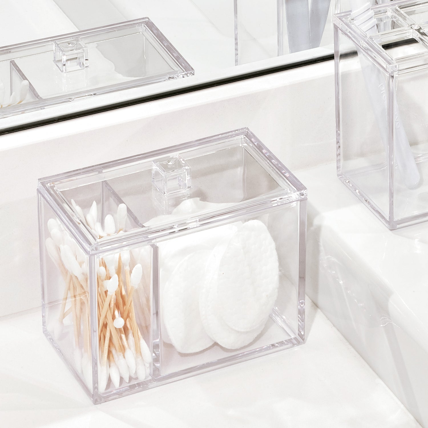 Divided Container For Cotton Buds And Balls - Not A Boring Box