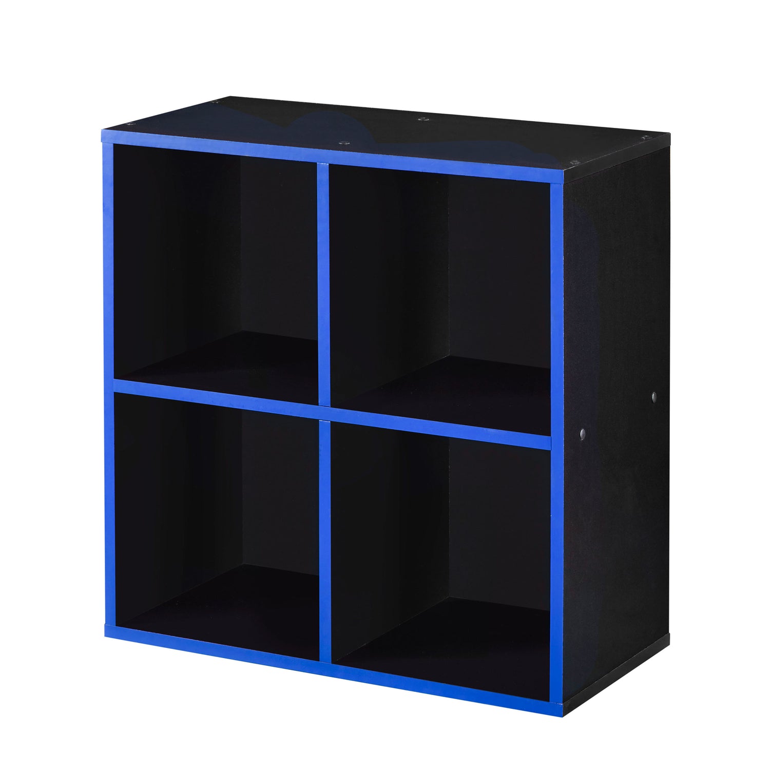 4 Cube Storage Unit Black And Blue - Not A Boring Box