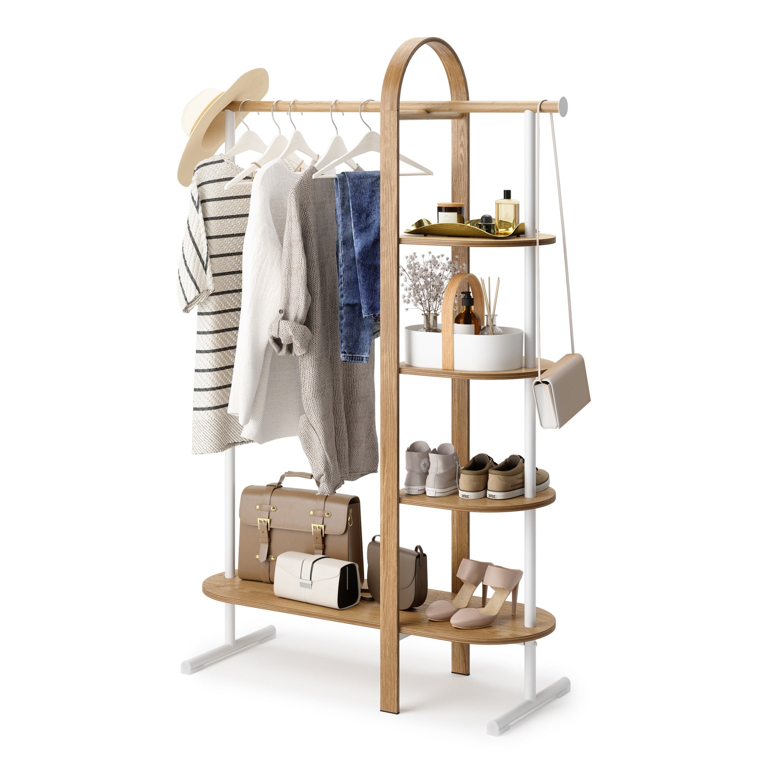 Clothes Rail With Shelves Bellwood - Not A Boring Box