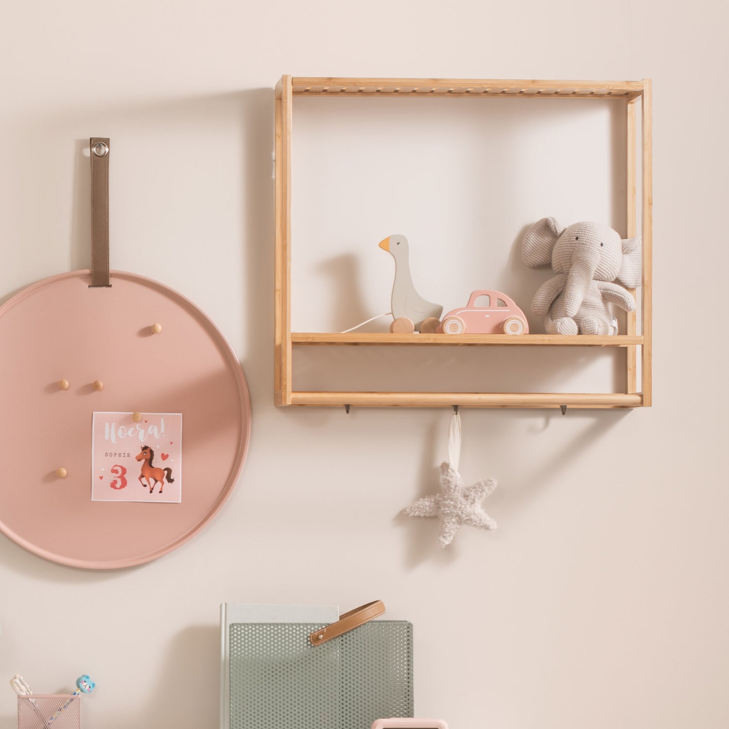Wall Mounted Coat Rack With Shelf Bamboo - Not A Boring Box