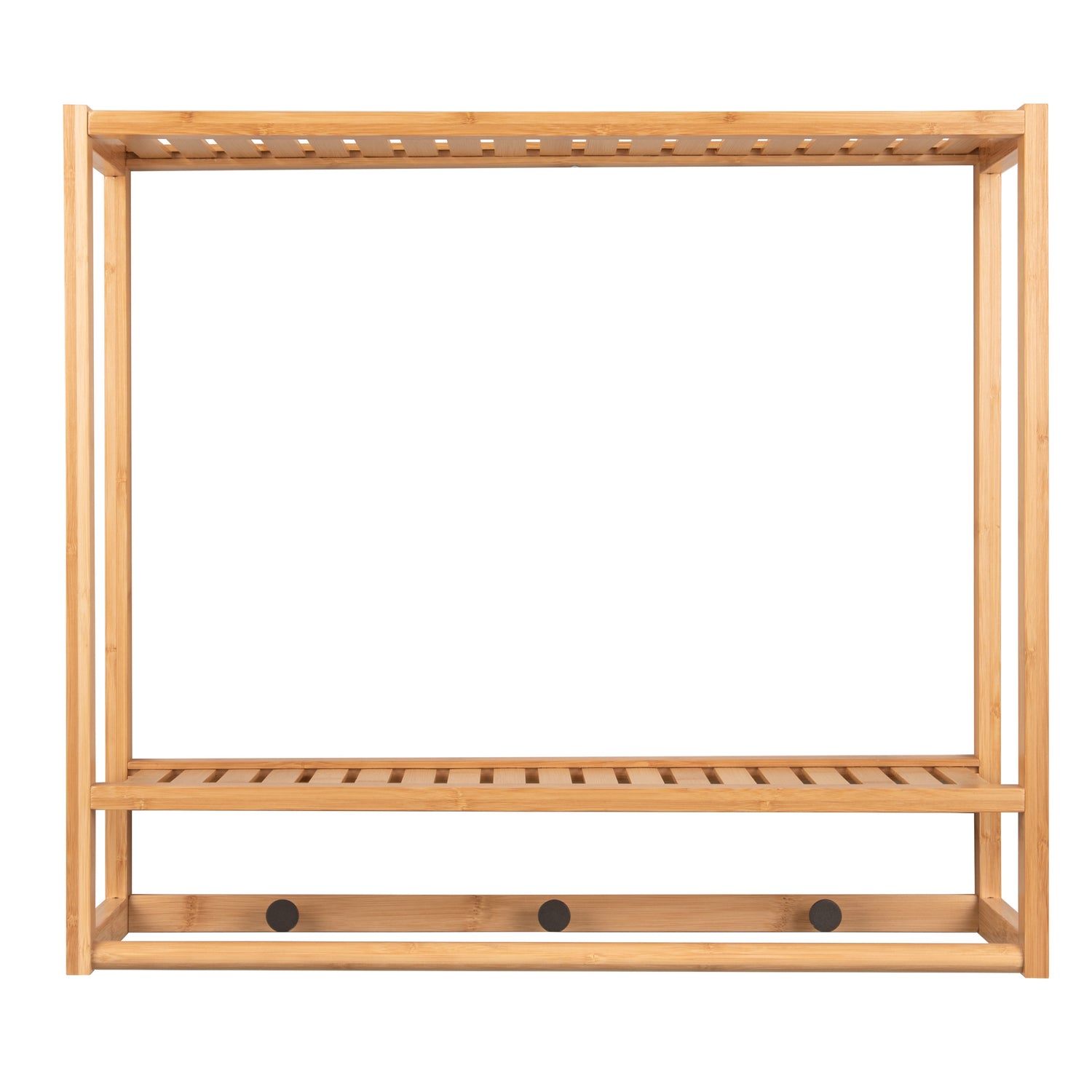 Wall Mounted Coat Rack With Shelf Bamboo