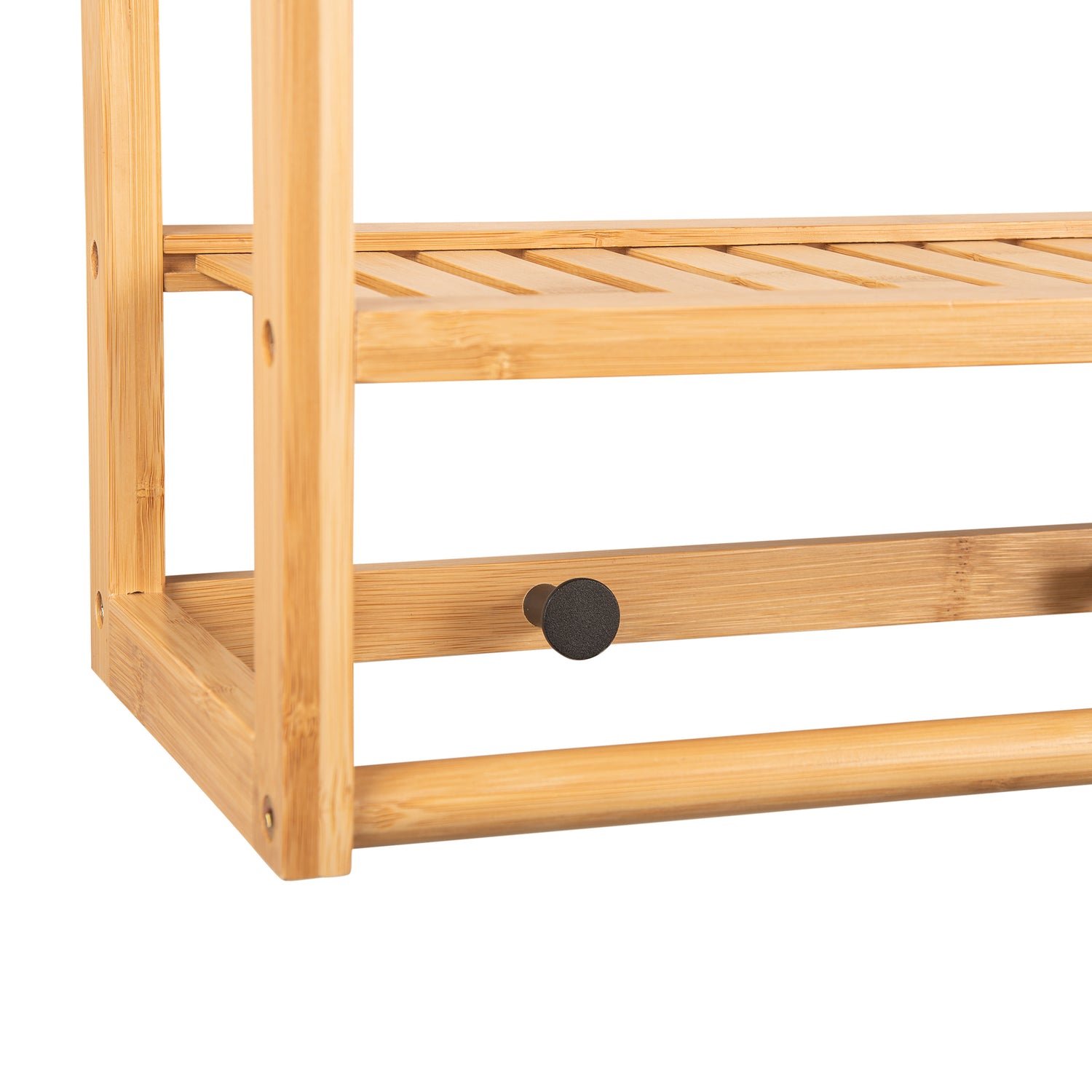 Wall Mounted Coat Rack With Shelf Bamboo - Not A Boring Box