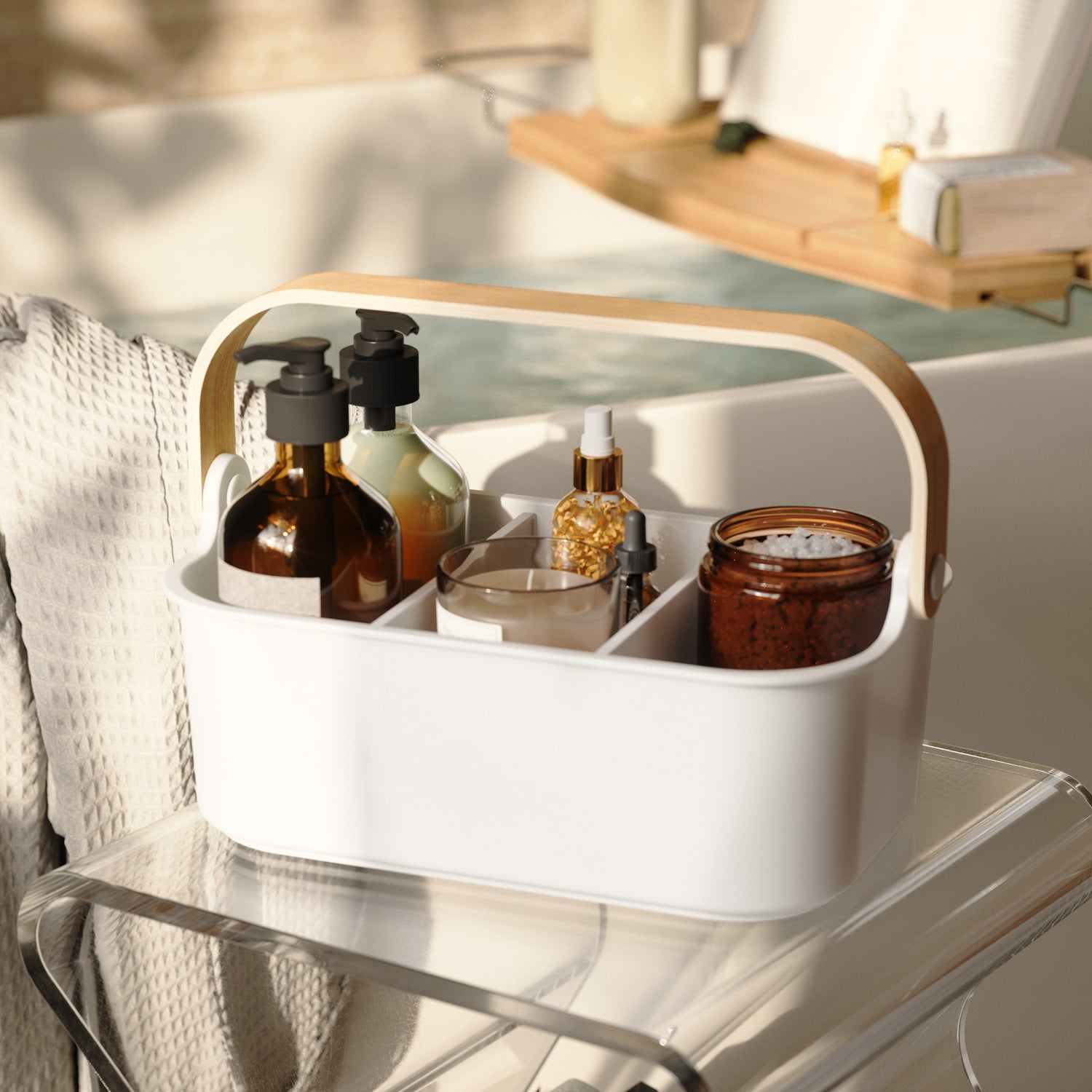 Small Cosmetic Caddy With Removable Dividers Bellwood - Not A Boring Box