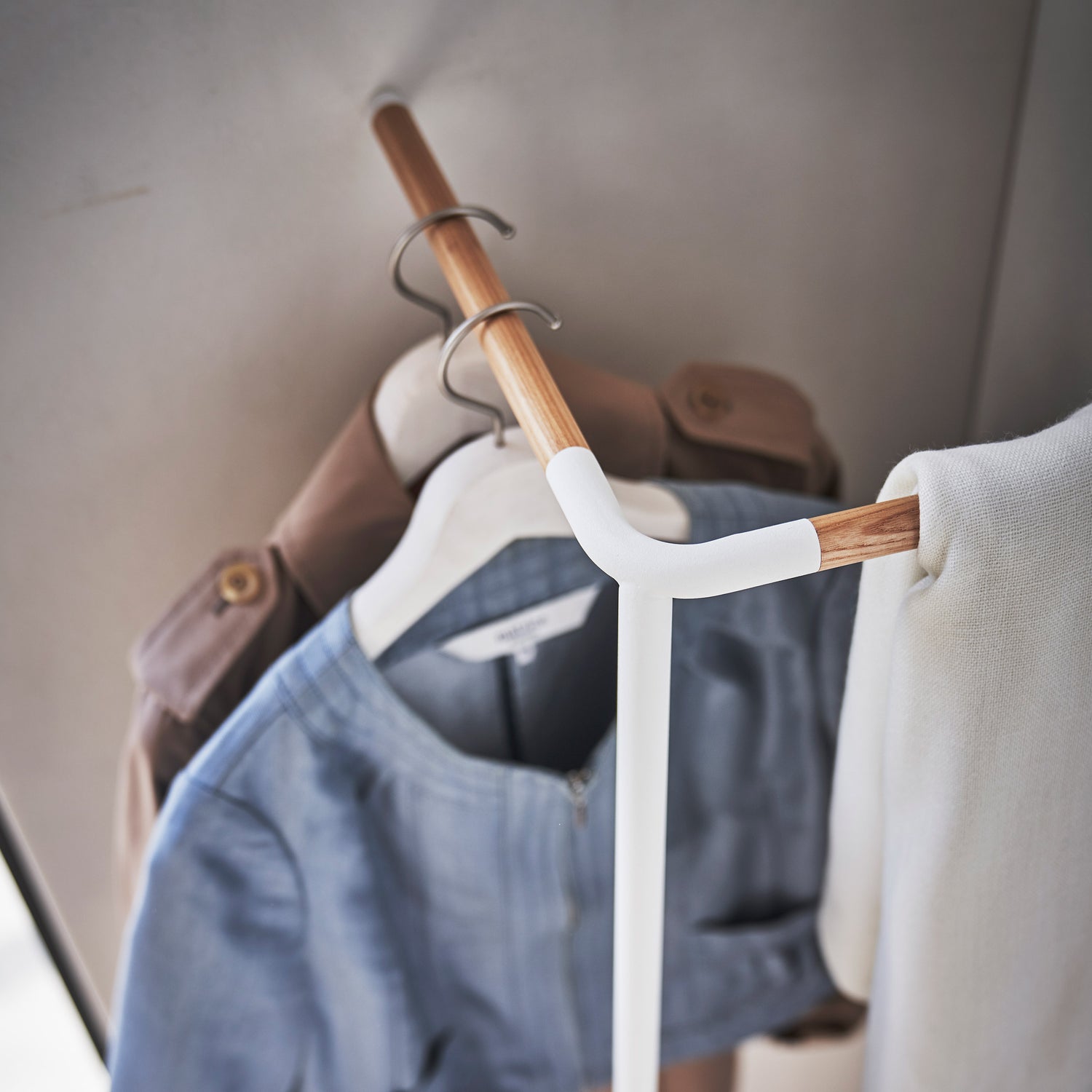 Leaning Corner Coat Rack - Not A Boring Box