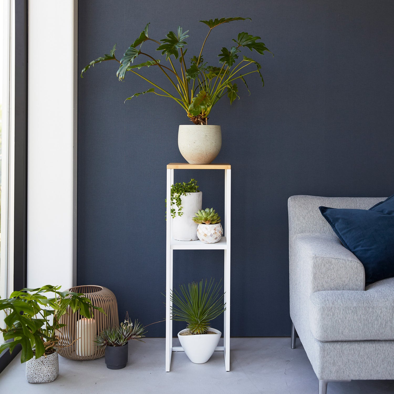 2 Tier Slimline Storage Unit with Wooden Top - Not A Boring Box