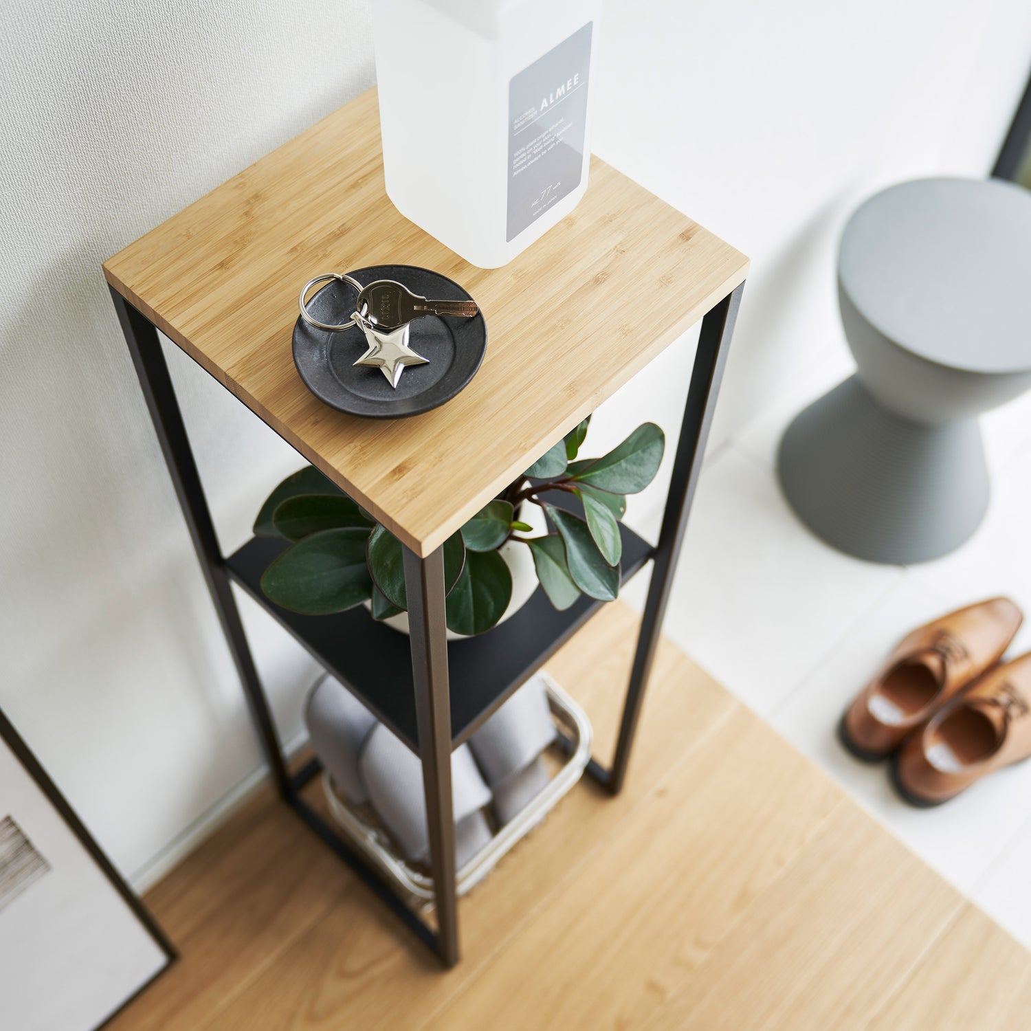 2 Tier Slimline Storage Unit with Wooden Top - Not A Boring Box