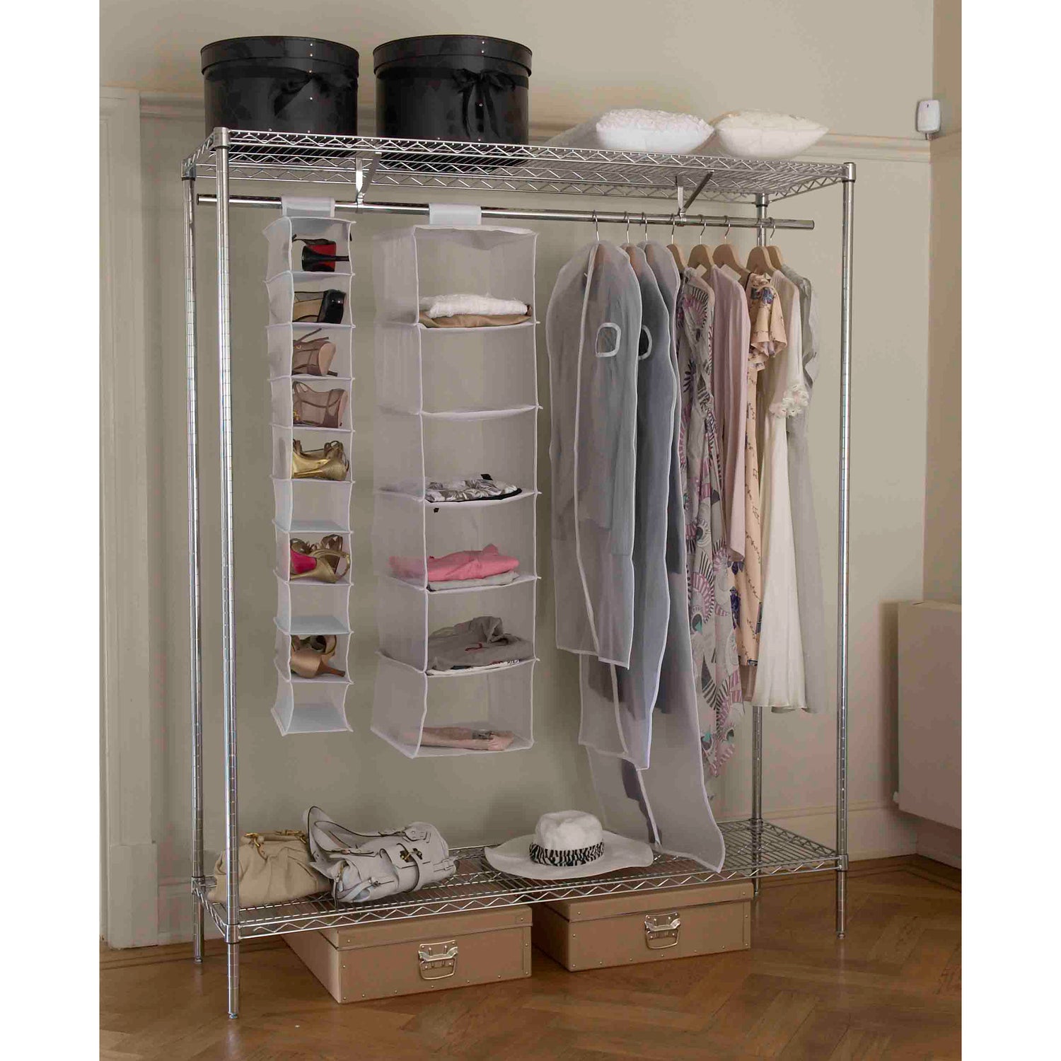 Olympic Shelving Unit Garment Rail - Not A Boring Box