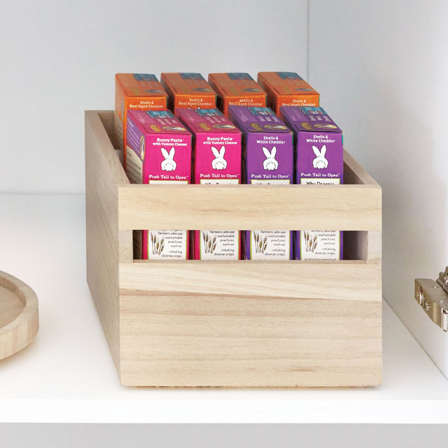 Wooden Pantry Storage Bin With Handle- Tall Medium - Not A Boring Box