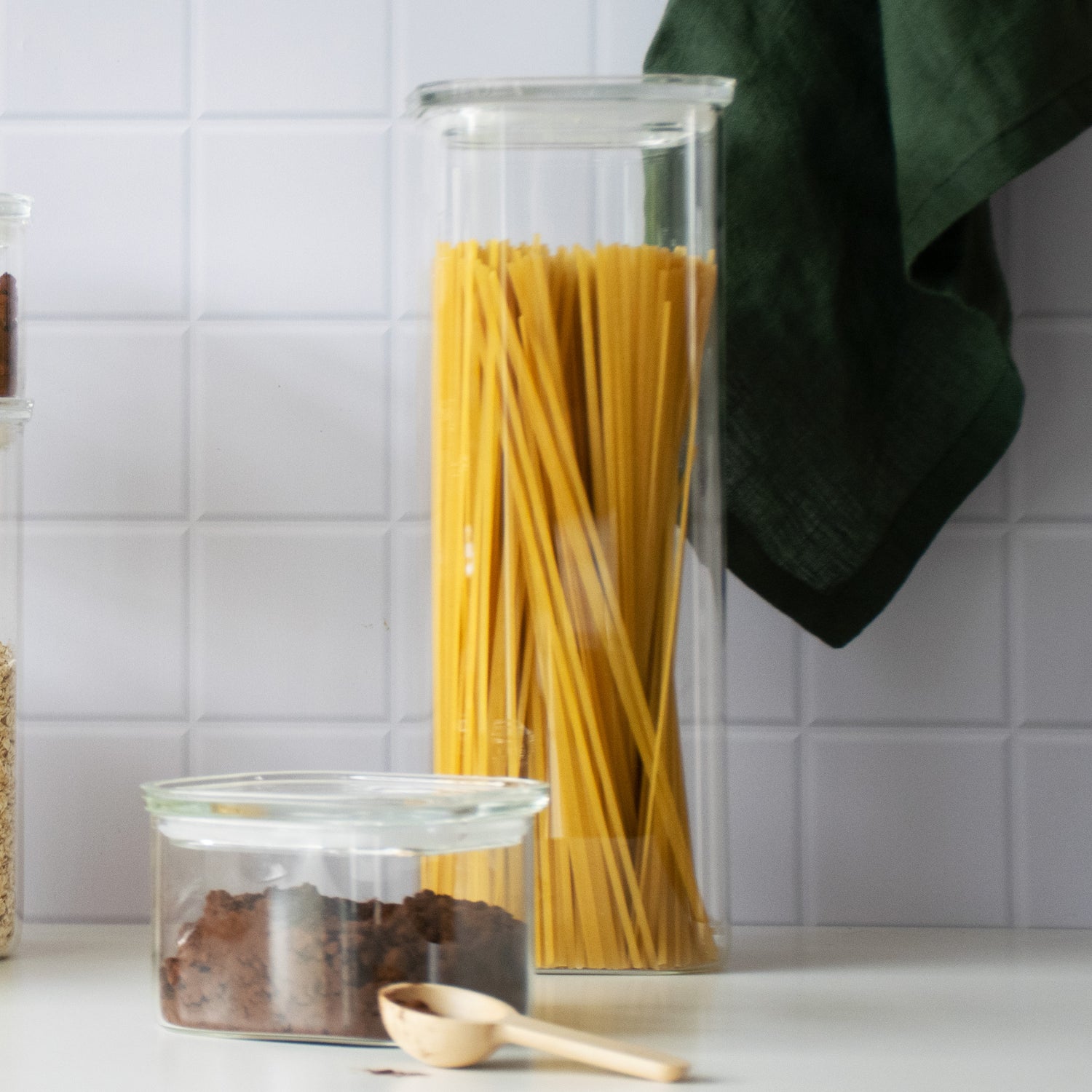 Glass Storage Canister With Glass Lid 2200Ml