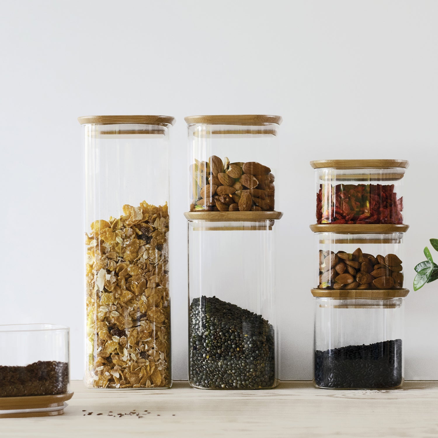 Glass Storage Canister With Bamboo Lid 500Ml - Not A Boring Box