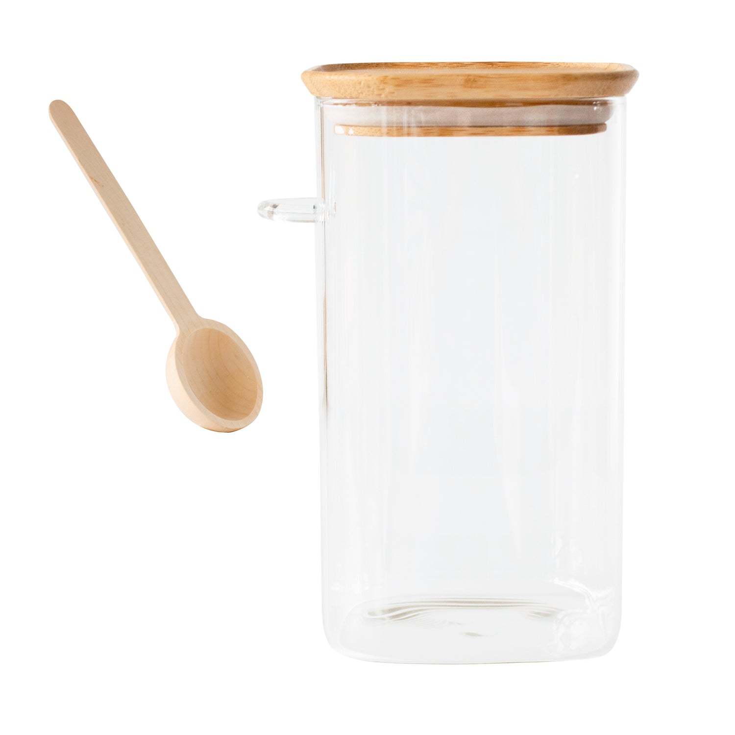 Glass Canister With Measuring Spoon 1400Ml - Not A Boring Box