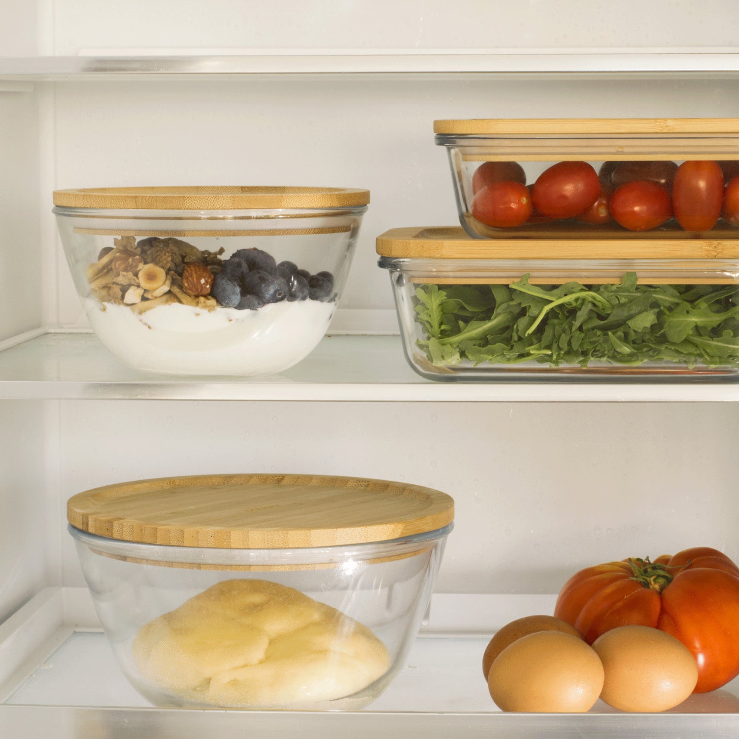 Glass Bowl With Bamboo Lid 770Ml - Not A Boring Box