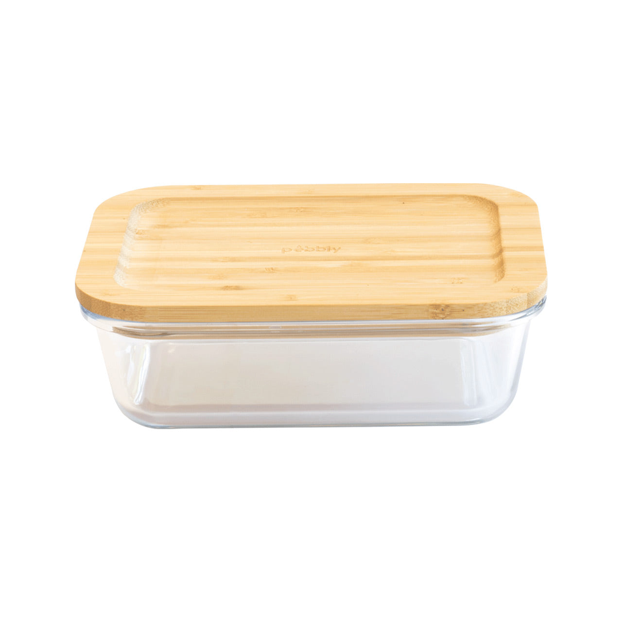 Rectangular Glass Container With Bamboo Lid 650Ml - Not A Boring Box