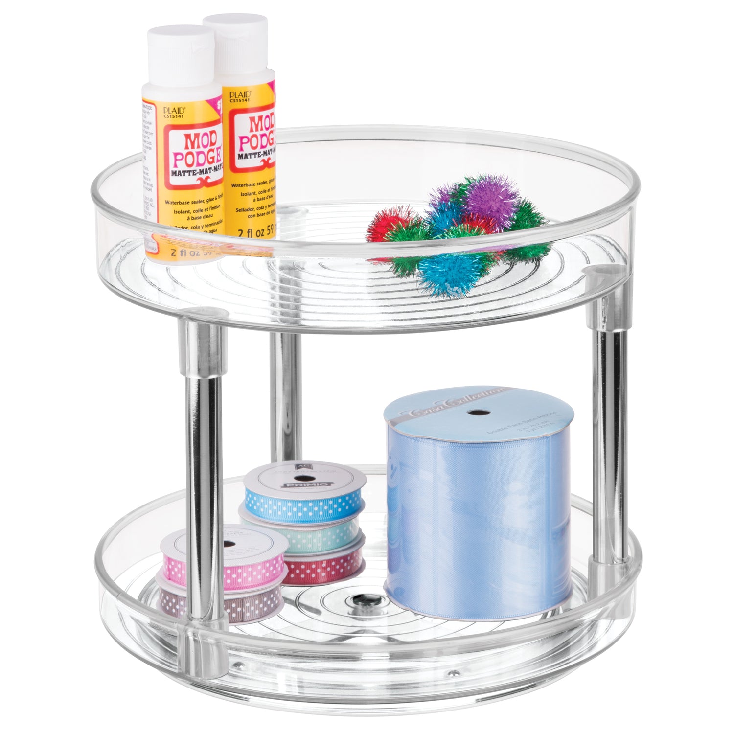 Rotating 2-Tier Craft Organiser - Not A Boring Box
