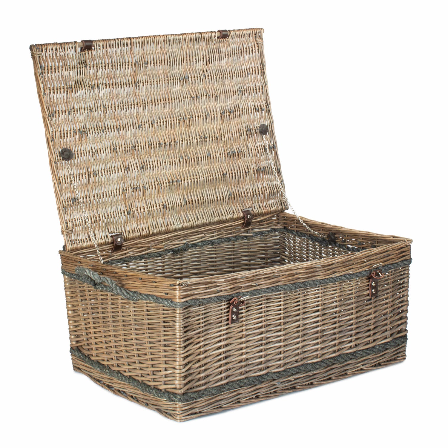 Willow Storage Trunk With Rope Handles - Not A Boring Box