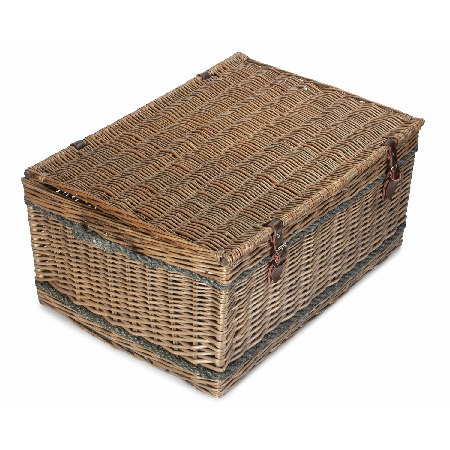 Willow Storage Trunk With Rope Handles - Not A Boring Box