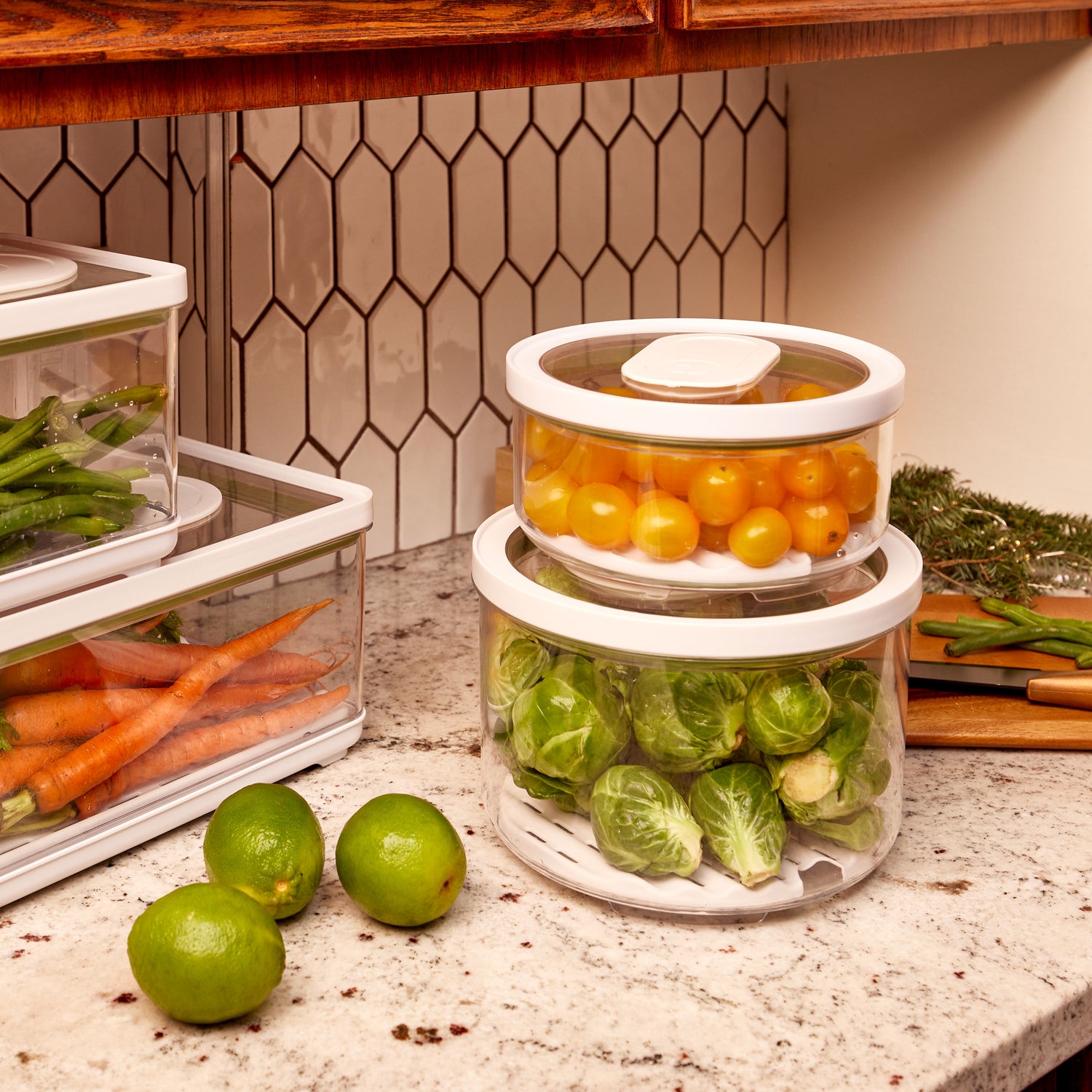 Large Lidded Produce Storage Bowl Fresh - Not A Boring Box