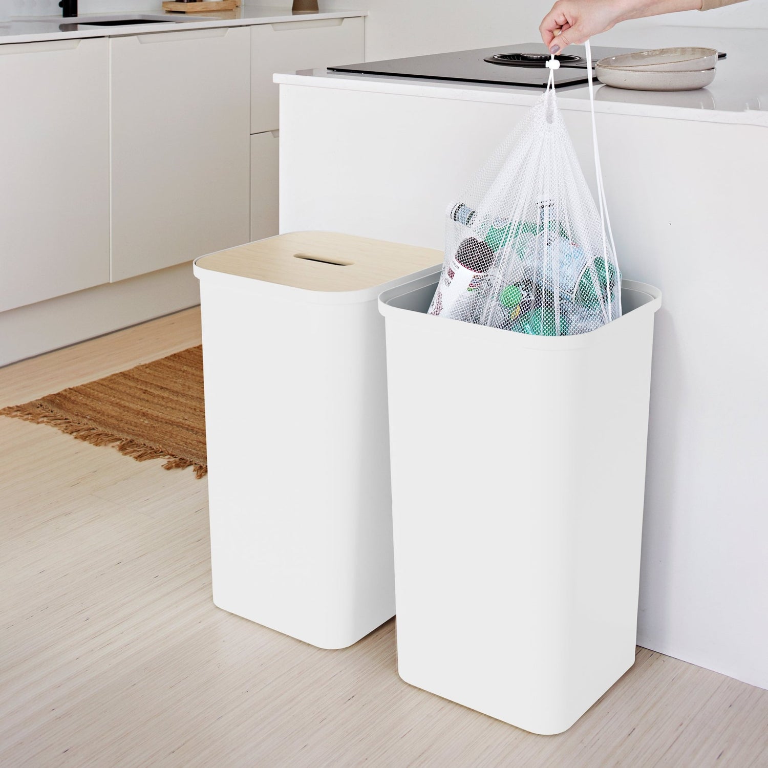 Slimline Recycle Bin - SmartStore Collect 53L - Mesh Bag - Not A Boring Box APFE