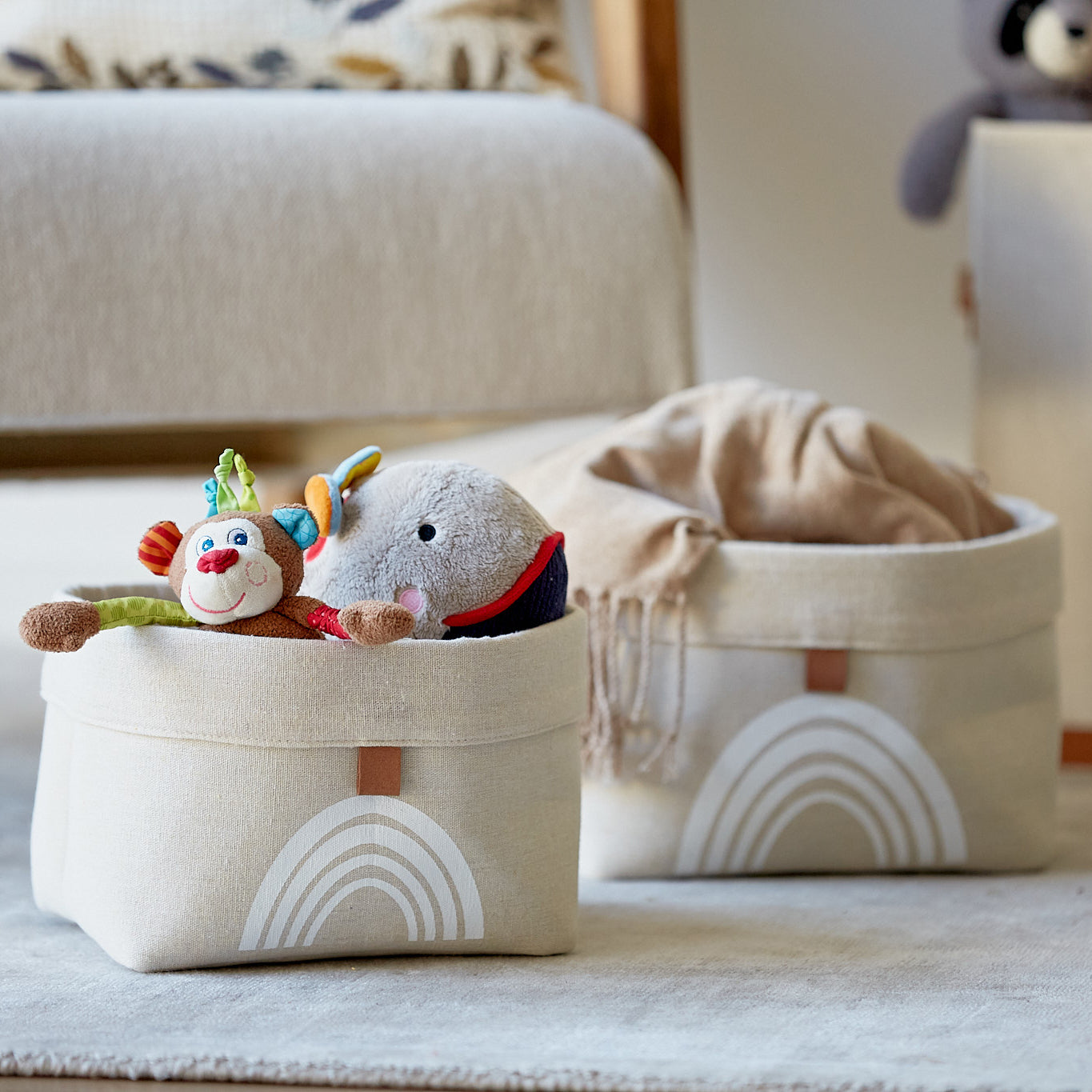Rainbow Storage Basket Set Of 2 - Not A Boring Box