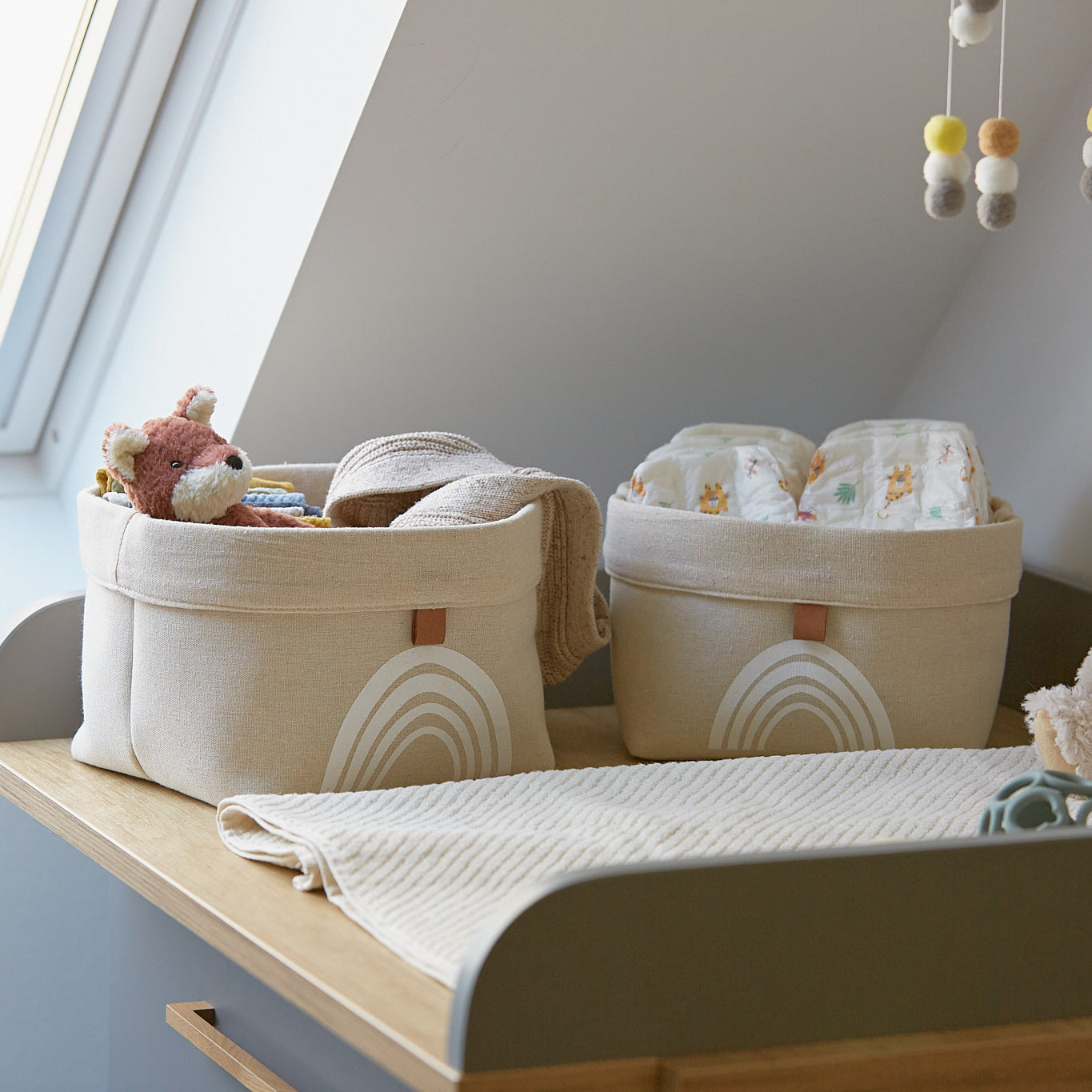 Rainbow Storage Basket Set Of 2 - Not A Boring Box