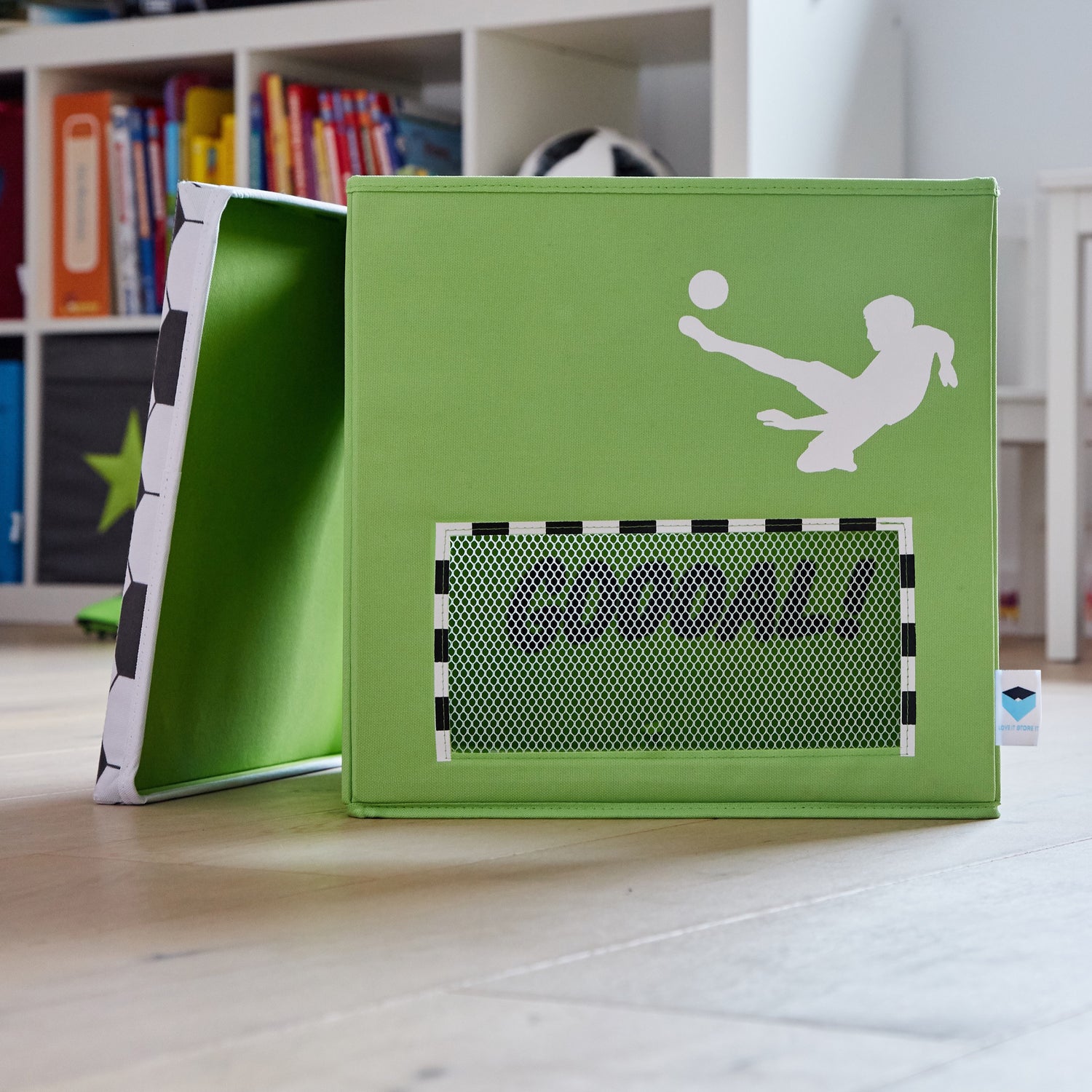Football Toy Storage Box With Lid - Not A Boring Box