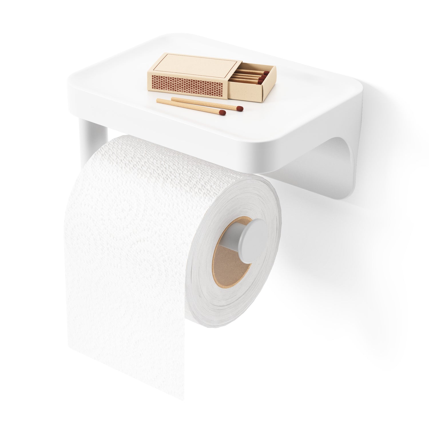 Toilet Roll Holder And Shelf Flex Adhesive - Not A Boring Box
