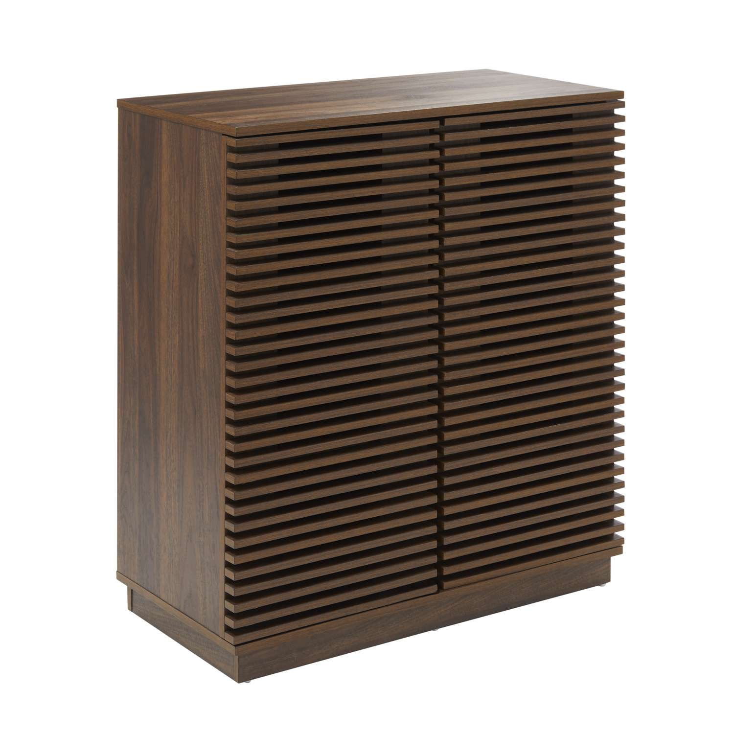 Walnut Effect Shoe Storage Cabinet - Not A Boring Box