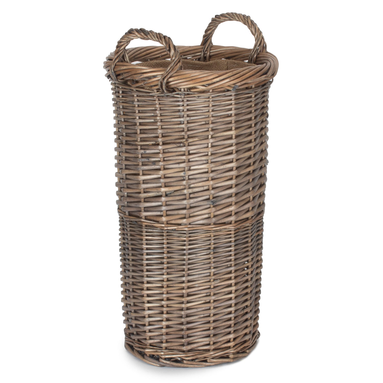 small willow umbrella stand antique wash